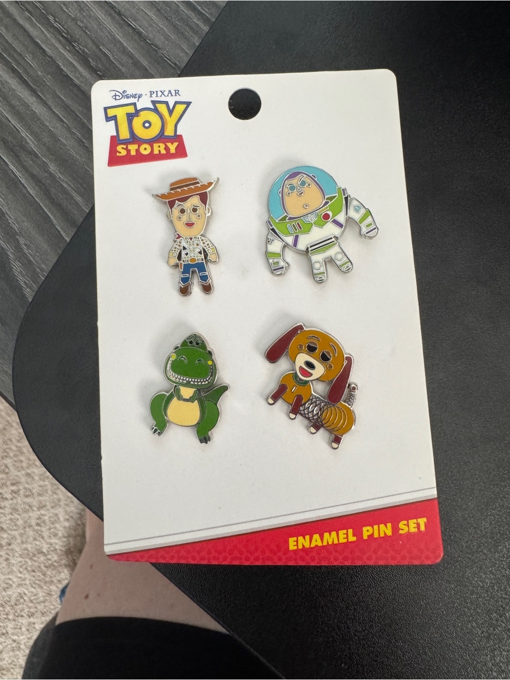 New Disney Pixar Loungefly Toy Story Enamel Pin Set Woody Buzz Rex Slinky